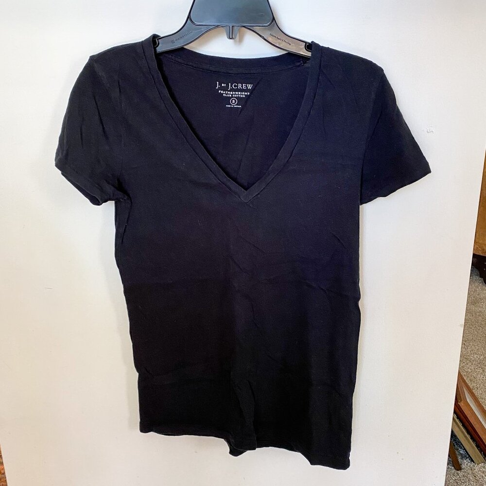J. Crew Women's Black V-Neck Top